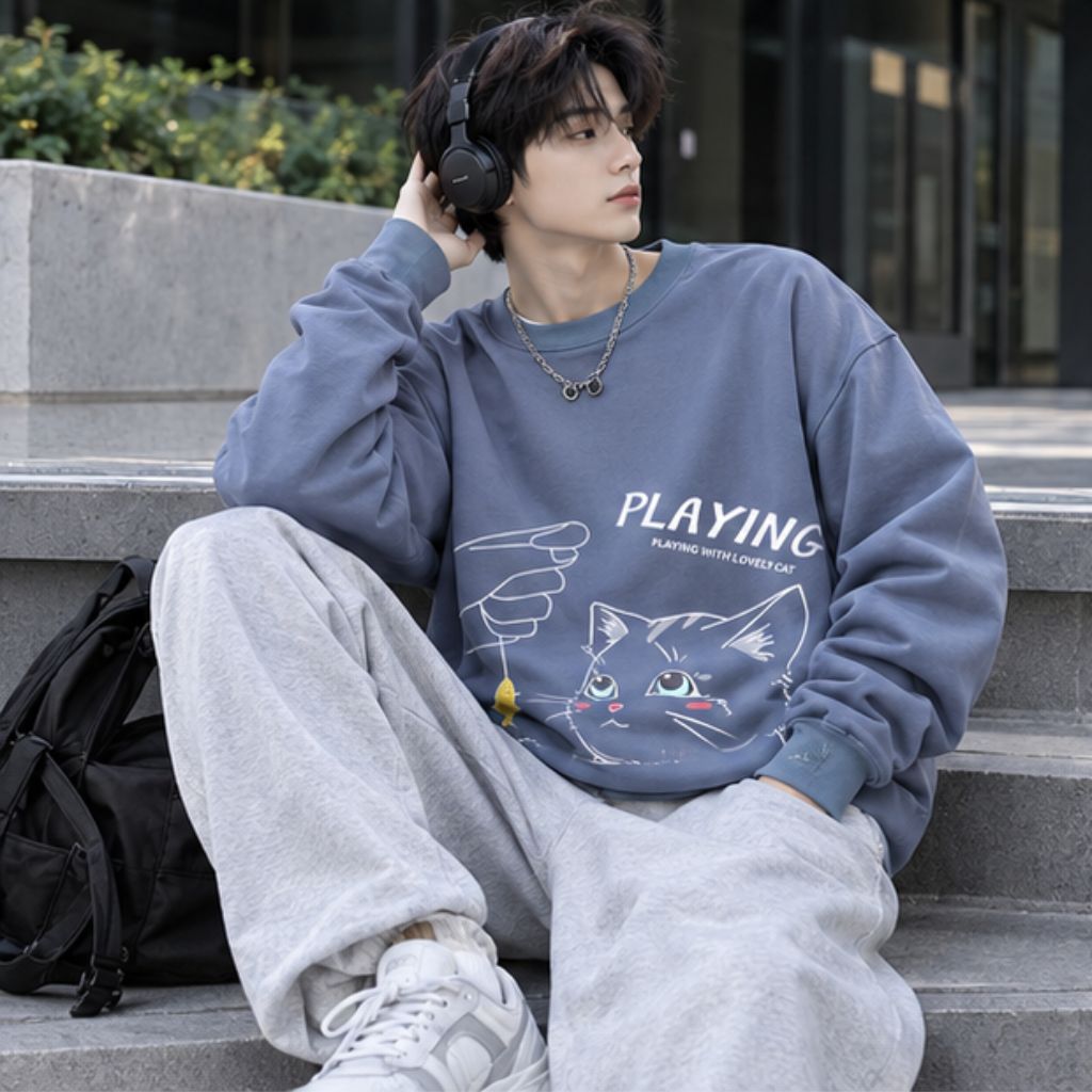 Áo hoodie nhung nam nữ form rộng unisex thu đông dễ phối - Ảnh 3