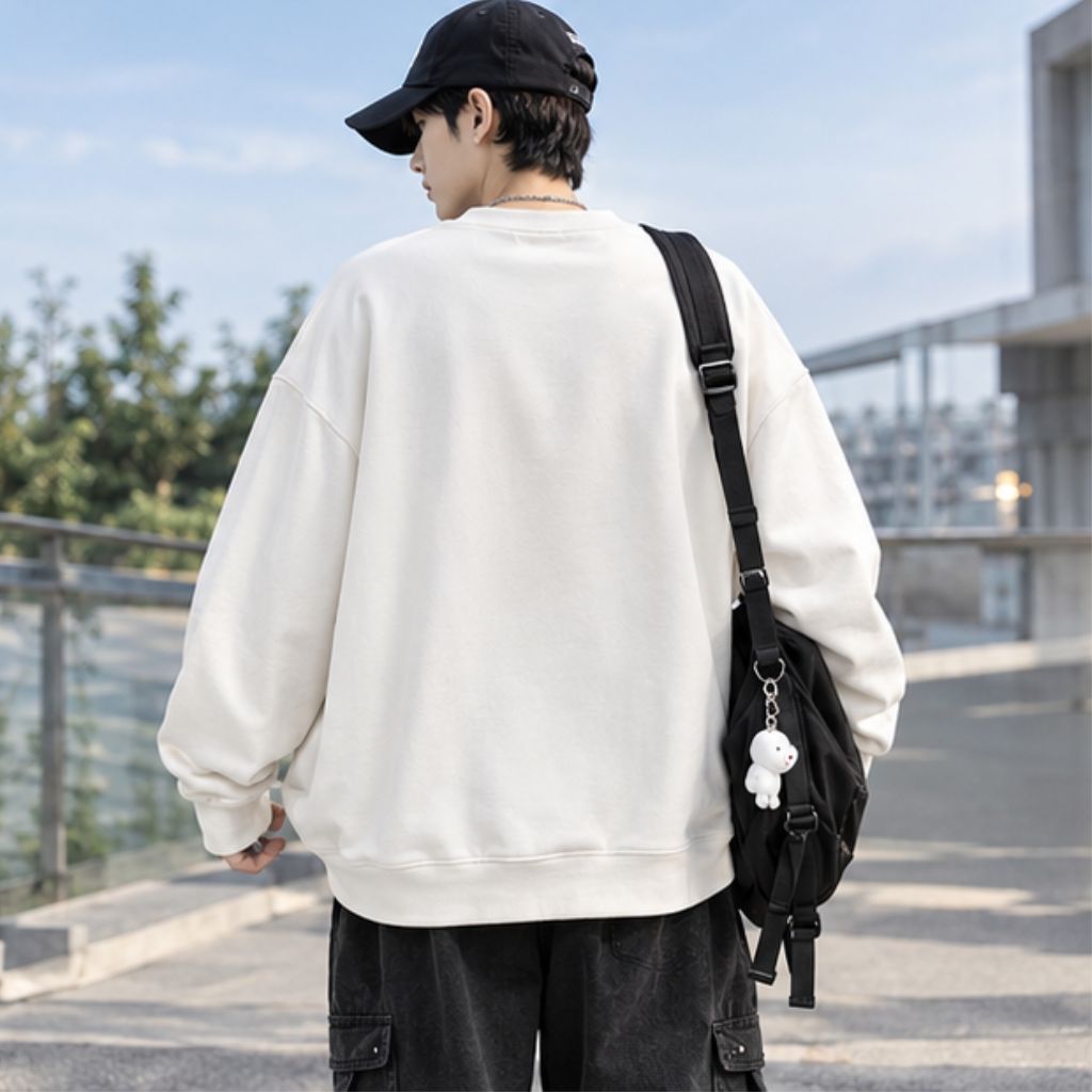 Áo hoodie nhung nam nữ form rộng unisex thu đông dễ phối - Ảnh 4