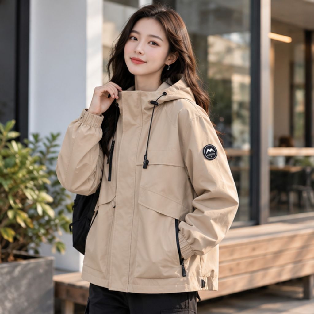 Áo khoác chống nước phong cách Hàn Quốc Nhật Bản unisex URBANME - Ảnh 4