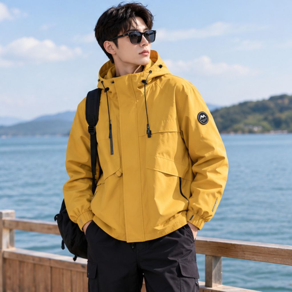 Áo khoác chống nước phong cách Hàn Quốc Nhật Bản unisex URBANME - Ảnh 3