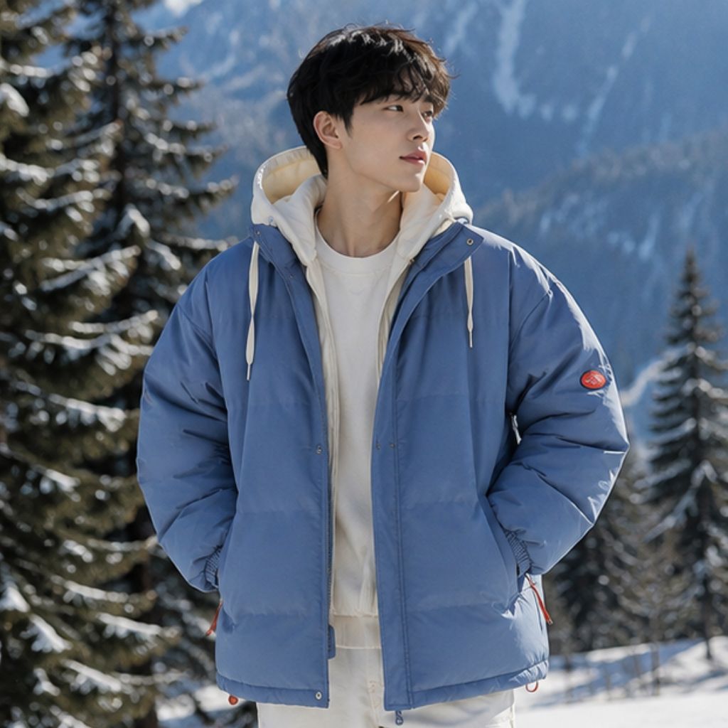 Áo khoác cotton mùa đông có mũ dáng rộng 8 size dễ mặc - Ảnh 4