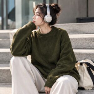 Áo len sợi dệt cổ tròn dày dặn ấm áp mùa đông unisex COOLCREW