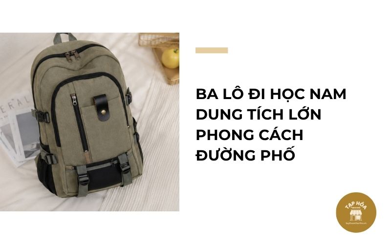 Ba lô đi học nam dung tích lớn phong cách đường phố