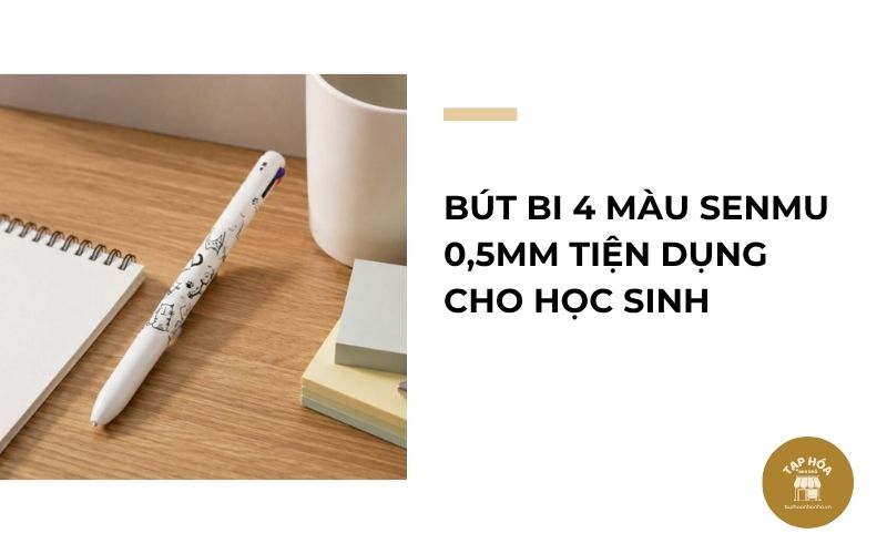 Bút bi 4 màu SENMU 0,5mm tiện dụng cho học sinh