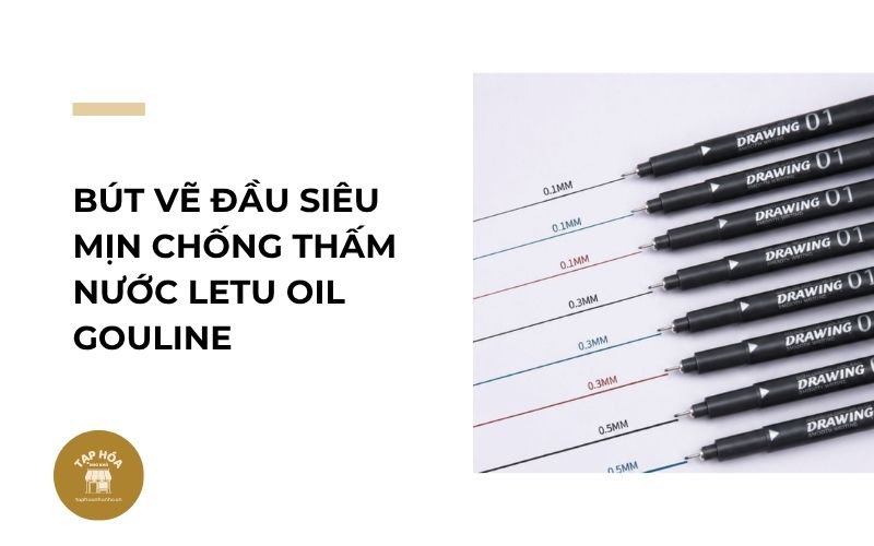 Bút vẽ đầu siêu mịn chống thấm nước Letu Oil Gouline