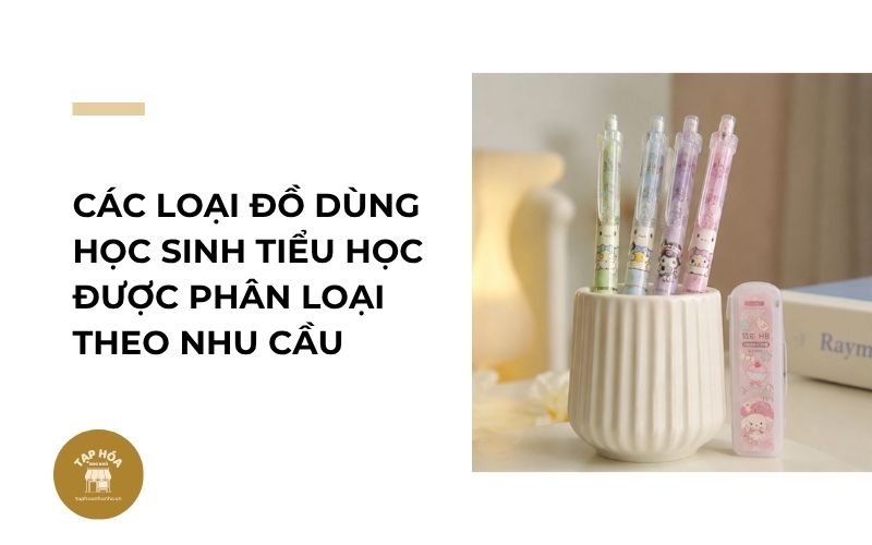 Các loại đồ dùng học sinh tiểu học được phân loại theo nhu cầu