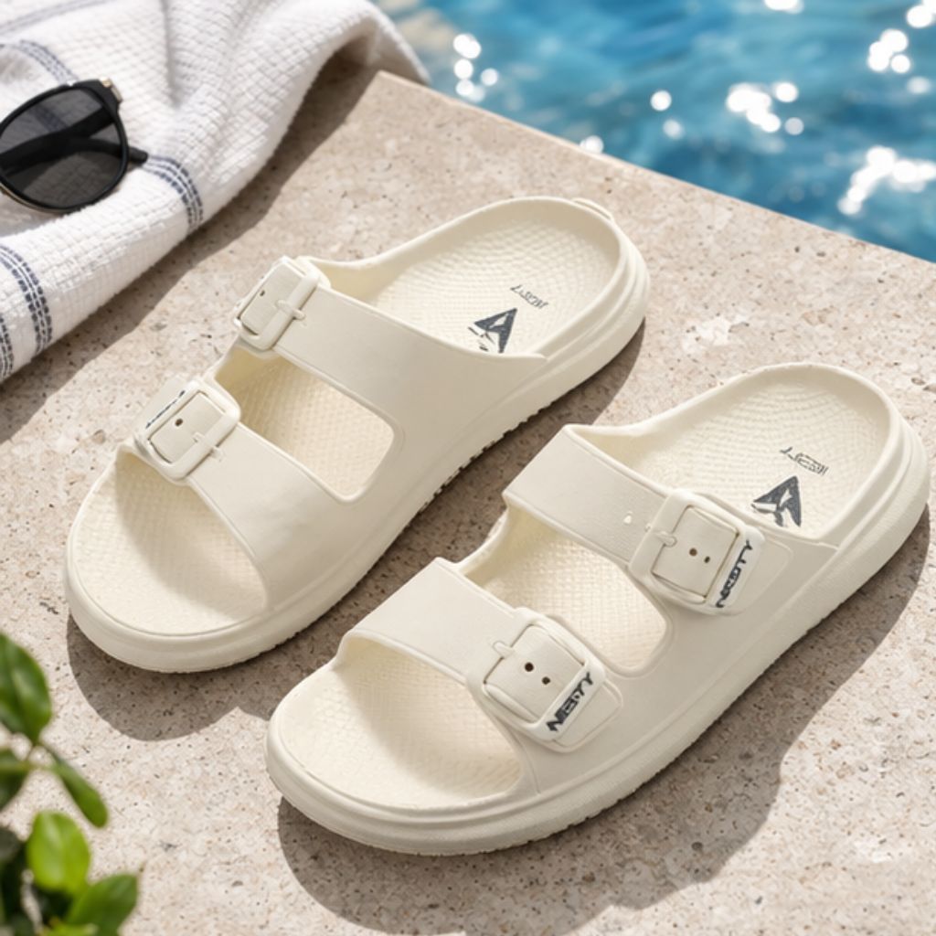 Dép quai ngang NESTY nam nữ EVA 2 quai đế 3cm - Ảnh 2