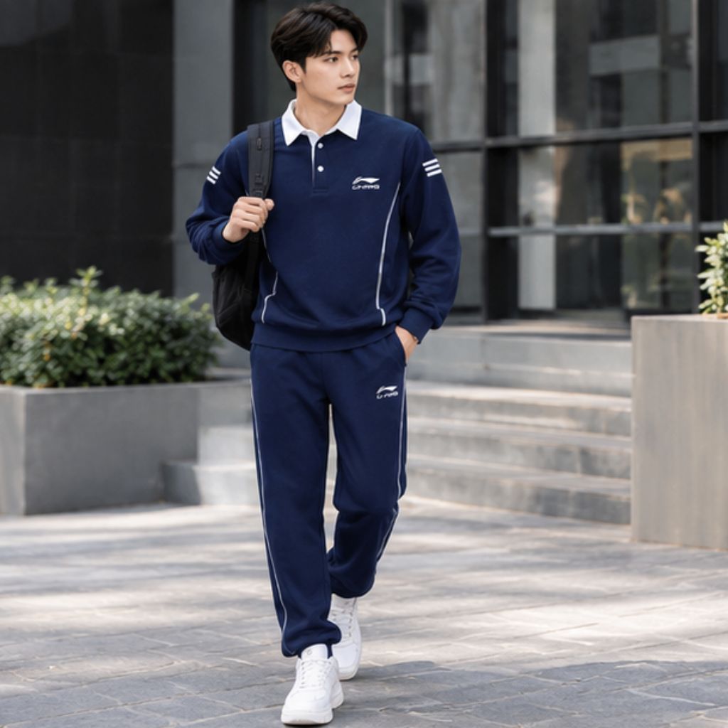 Đồ bộ thể thao nam thu đông cotton umi form đẹp, năng động - Ảnh 3