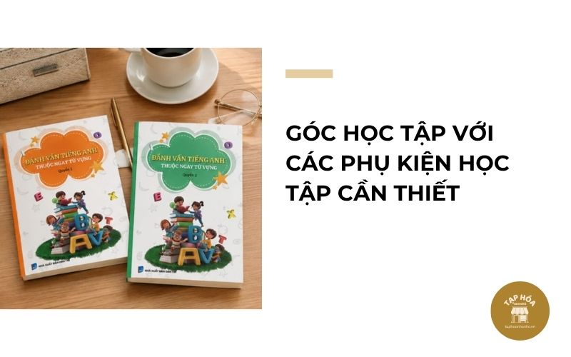 Góc học tập với các phụ kiện học tập cần thiết