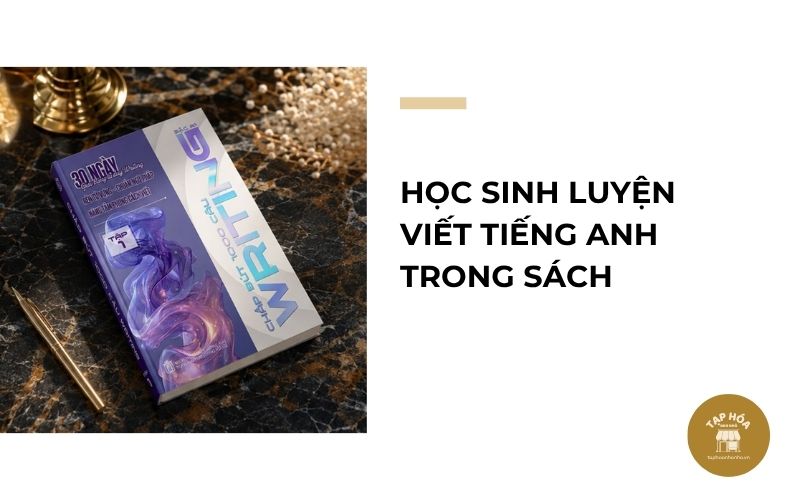 Học sinh luyện viết tiếng Anh trong sách