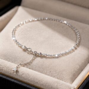Lắc chân bạc nữ Tien Jewelry S925 dịu dàng, thanh lịch