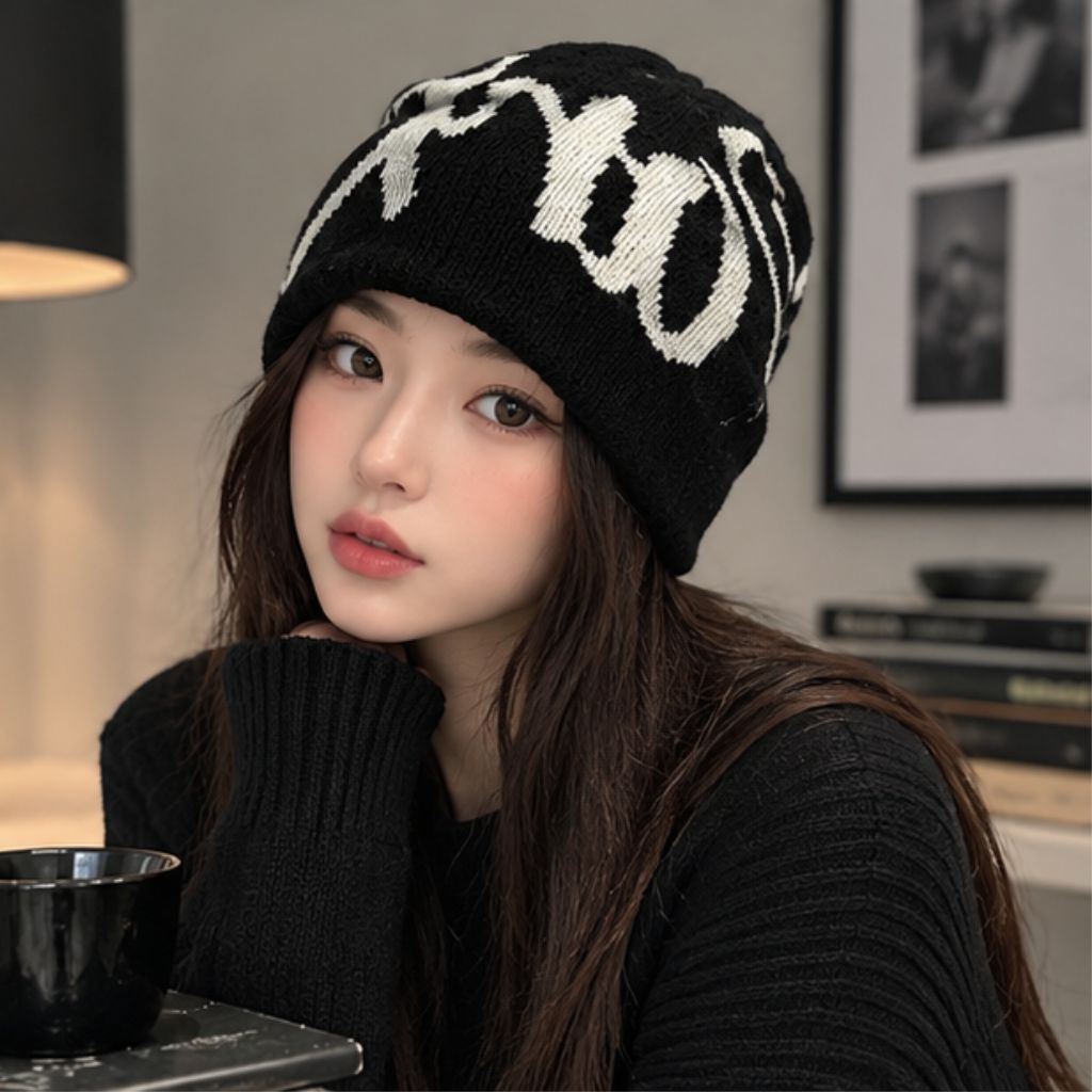 Mũ len unisex Cara Park Brand phong cách Y2K cá tính