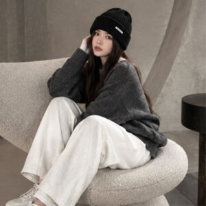 Mũ len unisex WANXI Studio basic thời trang thu đông