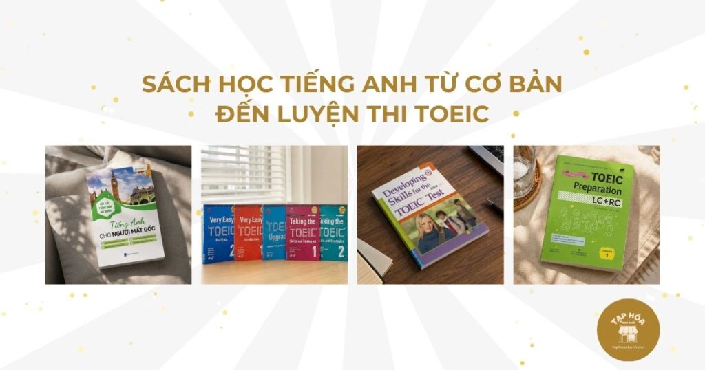 Sách học tiếng Anh từ cơ bản đến luyện thi TOEIC