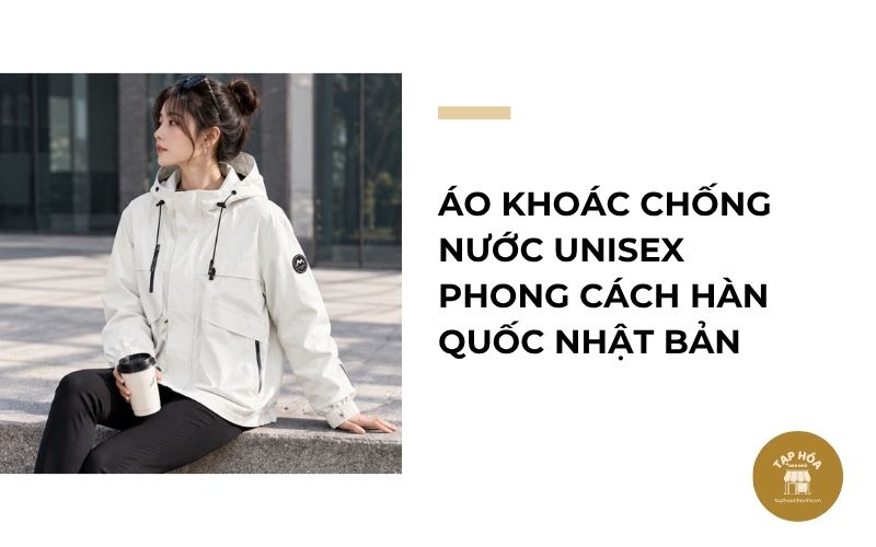Áo khoác chống nước unisex phong cách Hàn Quốc Nhật Bản