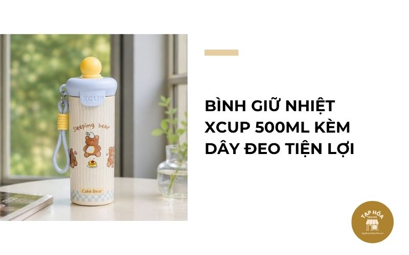 Bình giữ nhiệt XCUP 500ml kèm dây đeo tiện lợi