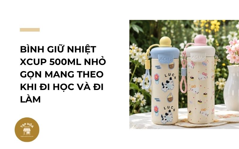 Bình giữ nhiệt XCUP 500ml nhỏ gọn mang theo khi đi học và đi làm