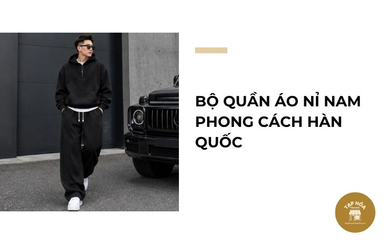 Bộ quần áo nỉ nam phong cách Hàn Quốc