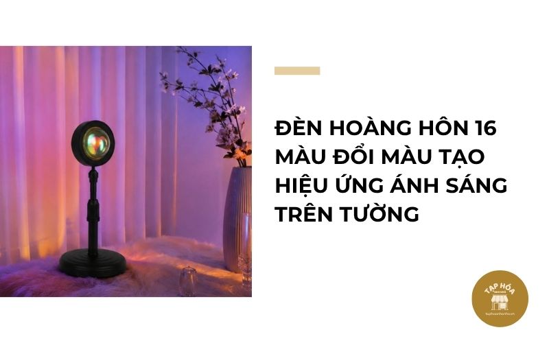 Đèn hoàng hôn 16 màu đổi màu tạo hiệu ứng ánh sáng trên tường