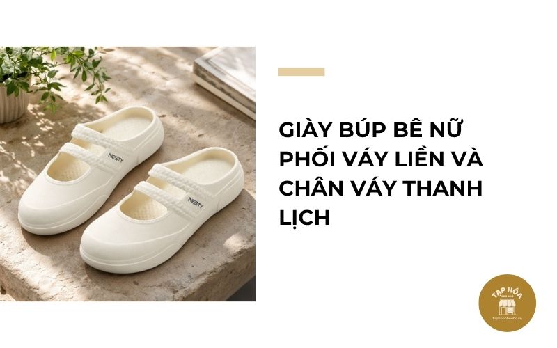Giày búp bê nữ phối váy liền và chân váy thanh lịch