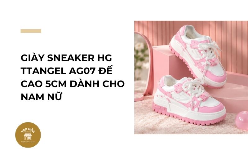 Giày sneaker HG TTANGEL AG07 đế cao 5cm dành cho nam nữ