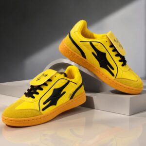 Giày sneaker nam nữ cổ thấp AG00 Star vàng dễ phối đồ