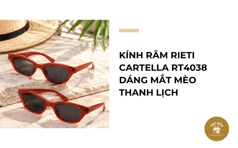 Kính râm RIETI Cartella RT4038 dáng mắt mèo thanh lịch