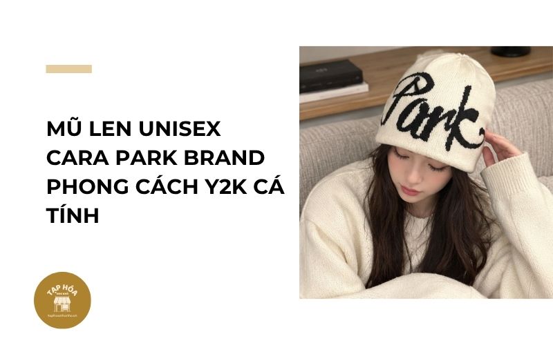 Mũ len unisex Cara Park Brand phong cách Y2K cá tính