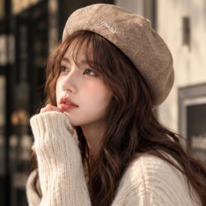 Mũ nồi len MISSKOI unisex màu trơn đơn giản, dễ phối đồ