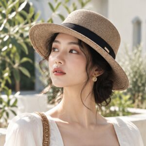 Mũ rơm nữ MISSKOI 54-58cm kiểu Hàn Quốc mùa hè