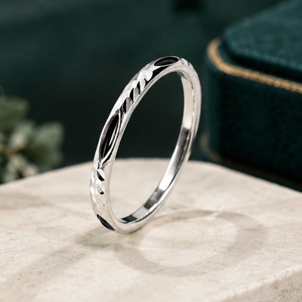 Nhẫn bạc TLEE lông voi nhân tạo A0248 thanh lịch nữ tính - Ảnh 3