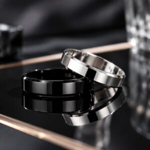 Nhẫn trơn Destorm nam nữ thép titanium 316L khắc tên cá tính