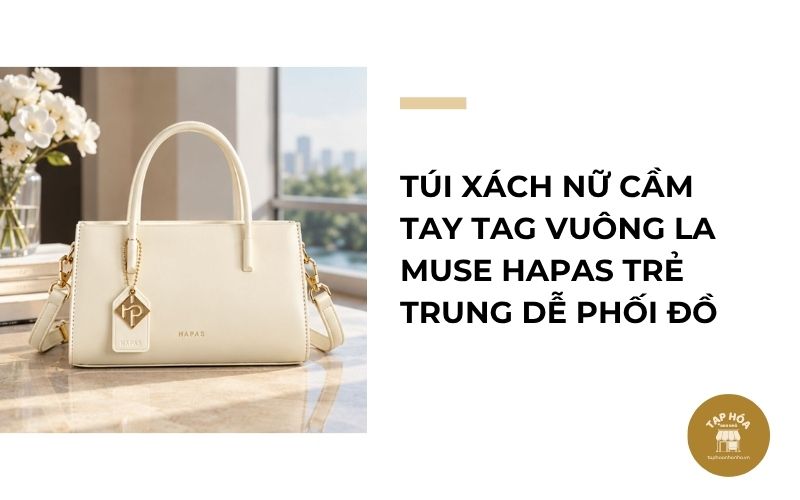 Túi xách nữ cầm tay Tag Vuông La Muse HAPAS trẻ trung dễ phối đồ